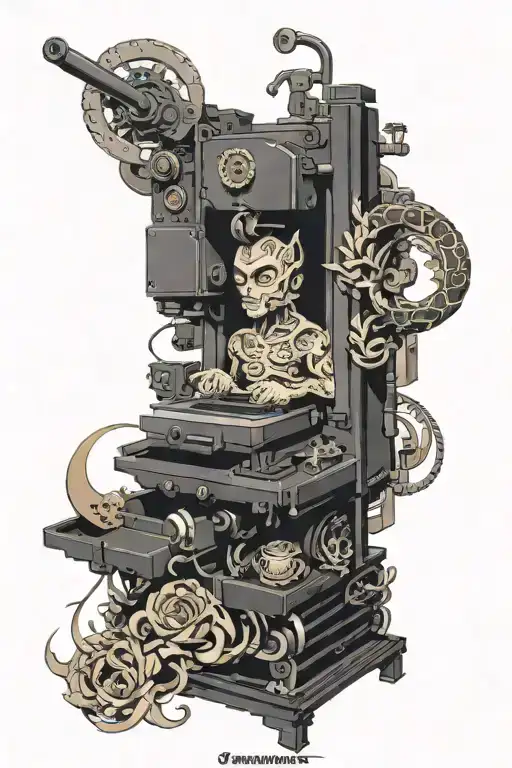 cnc 5 axis machine  tattoo design idea