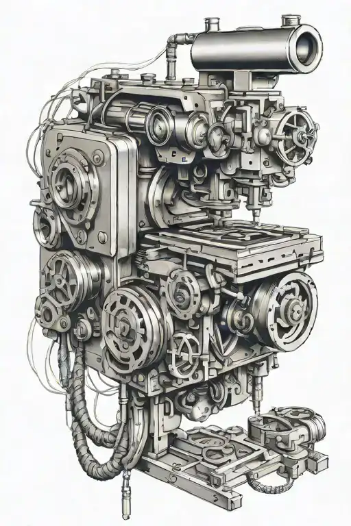 cnc 5 axis machine  tattoo design idea