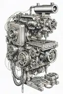 cnc 5 axis machine  tattoo design idea