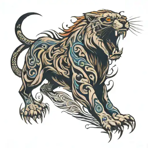 humbled beast tattoo design idea