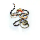 hand holding dagger with snake wrapping up and around the hand and dagger tattoo design idea