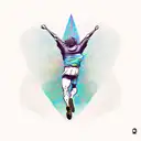 Icarus with a crow tattoo design idea