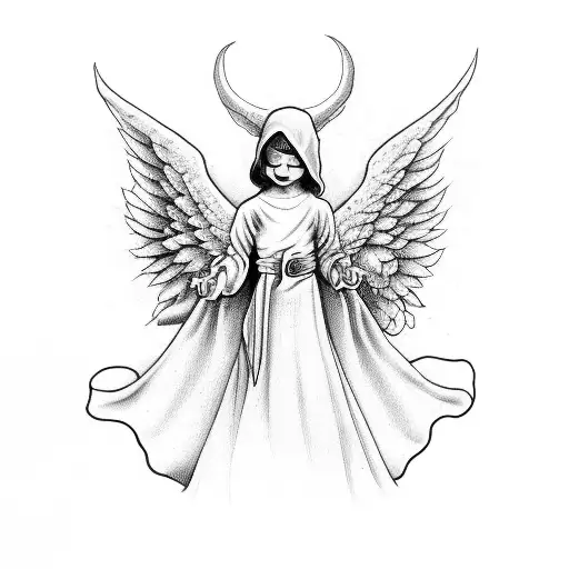 Buy Angel Woman Temporary Tattoo set of 3 Online in India - Etsy