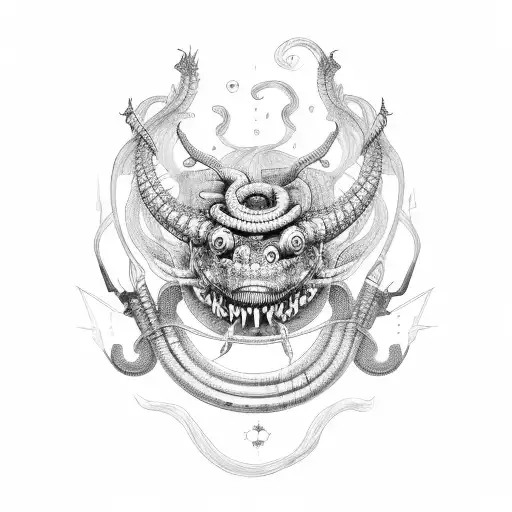 Jörmungandr steampunk tattoo design idea