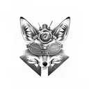  steampunk fox goggles tattoo design idea