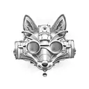  steampunk fox goggles tattoo design idea