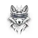 steampunk fox goggles tattoo design idea