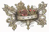 crown is heavy so I cede to the cross  tattoo design idea