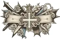 crown is heavy so I cede to the cross  tattoo design idea