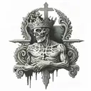 heavy is the crown so I cede to the cross  tattoo design idea