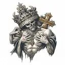 heavy is the crown so I cede to the cross  tattoo design idea