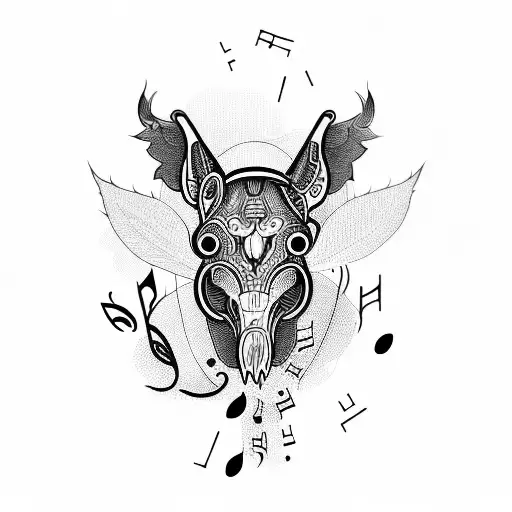 music notes tattoo design idea