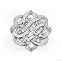 witch knot tattoo design idea