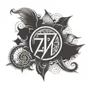 777 symbol within its shadow tattoo design idea