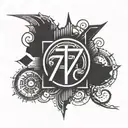 777 symbol within its shadow tattoo design idea