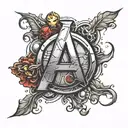 avengers logo tattoo design idea