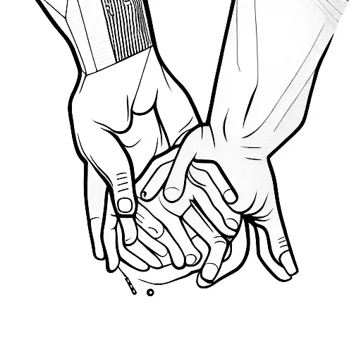 hands holding a bottle with elixir of life with lines and geometric form outside tattoo design idea