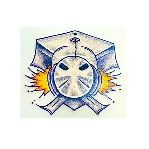 Graduation cap, no face, tattoo design idea