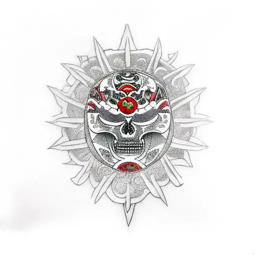 azteca vikingos  tattoo design idea