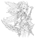 anime character game genshin impact Wanderer tattoo design idea