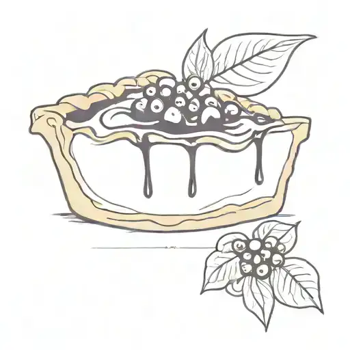 a piece of a blueberry pie tattoo design idea