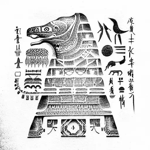 hieroglyphs, china tattoo design idea