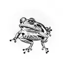ninja frog tattoo design idea