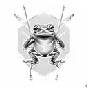 ninja frog tattoo design idea