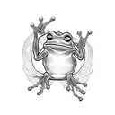 ninja frog tattoo design idea
