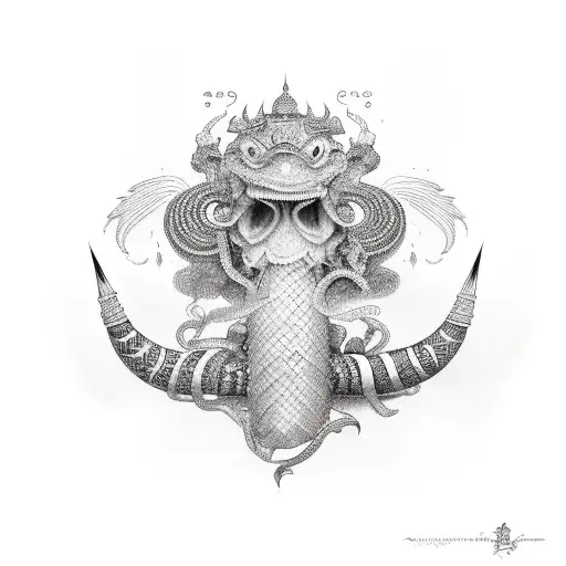 adaga com cobras tattoo design idea