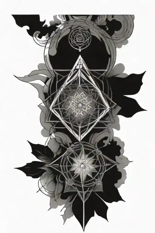 sacred geometry tattoo design idea