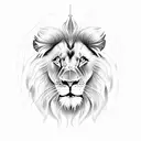 lion and jesus tattoo design idea