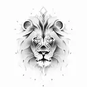 lion and jesus tattoo design idea