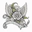 i know you've been looking down, swear I'm gonna make you proud  tattoo design idea