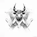 Lamborghini bull logo tattoo design idea