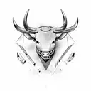 Lamborghini bull logo tattoo design idea