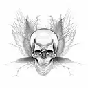 skull spiders wings  tattoo design idea
