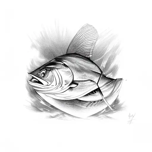 2 mackerel tattoo design idea