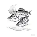 2 mackerel tattoo design idea
