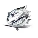 2 mackerel tattoo design idea