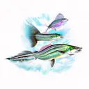 2 mackerel tattoo design idea