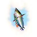 2 mackerel tattoo design idea