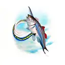2 mackerel tattoo design idea