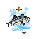 2 mackerel tattoo design idea