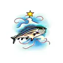 2 mackerel tattoo design idea