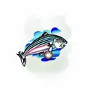 2 mackerel tattoo design idea