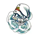 dancing skeleton tattoo design idea