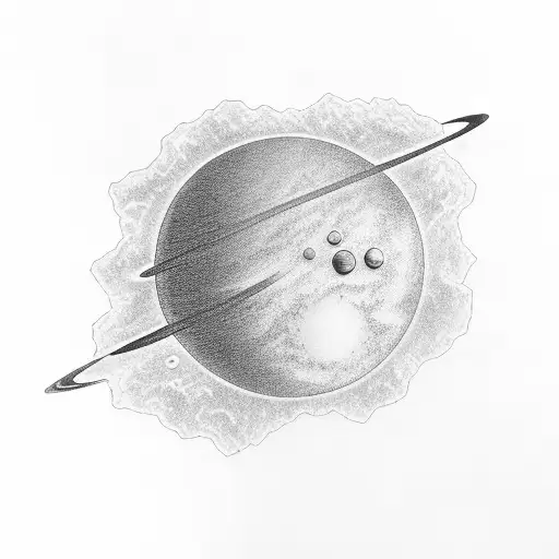solar system  tattoo design idea