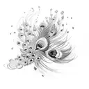 Peacock tattoo design idea