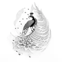 Peacock tattoo design idea